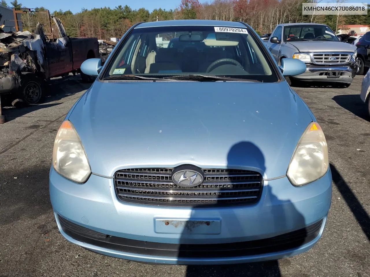 2007 Hyundai Accent Gls VIN: KMHCN46CX7U086018 Lot: 80970204