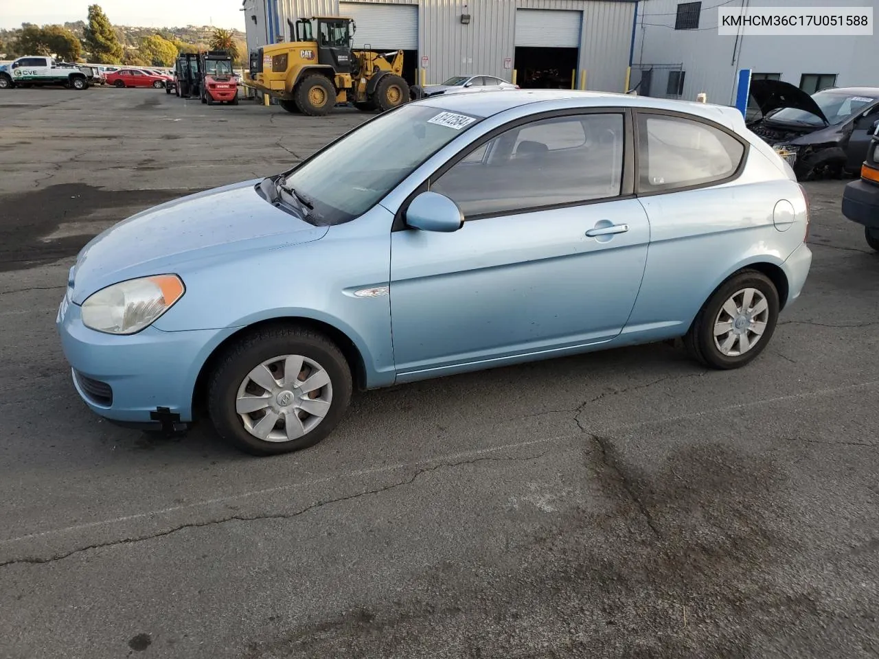 2007 Hyundai Accent Gs VIN: KMHCM36C17U051588 Lot: 81412584