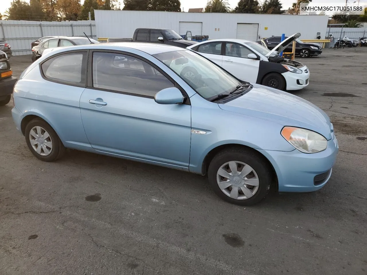 2007 Hyundai Accent Gs VIN: KMHCM36C17U051588 Lot: 81412584