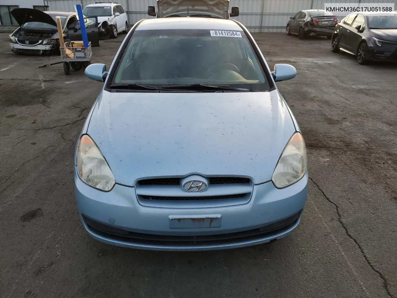 2007 Hyundai Accent Gs VIN: KMHCM36C17U051588 Lot: 81412584