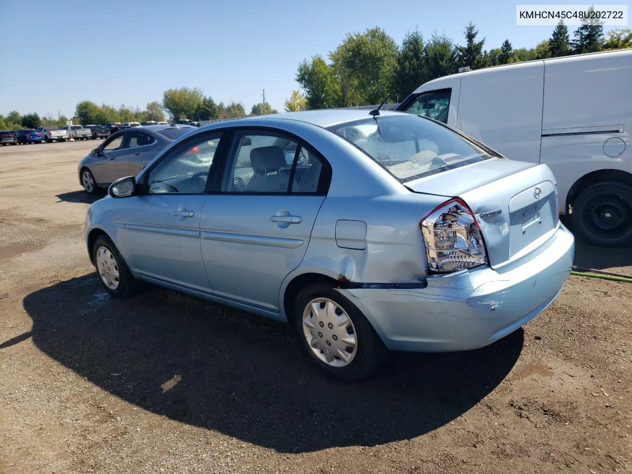 2008 Hyundai Accent Gls VIN: KMHCN45C48U202722 Lot: 70795824