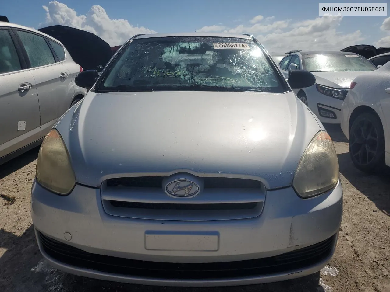 2008 Hyundai Accent Gs VIN: KMHCM36C78U058661 Lot: 76366274