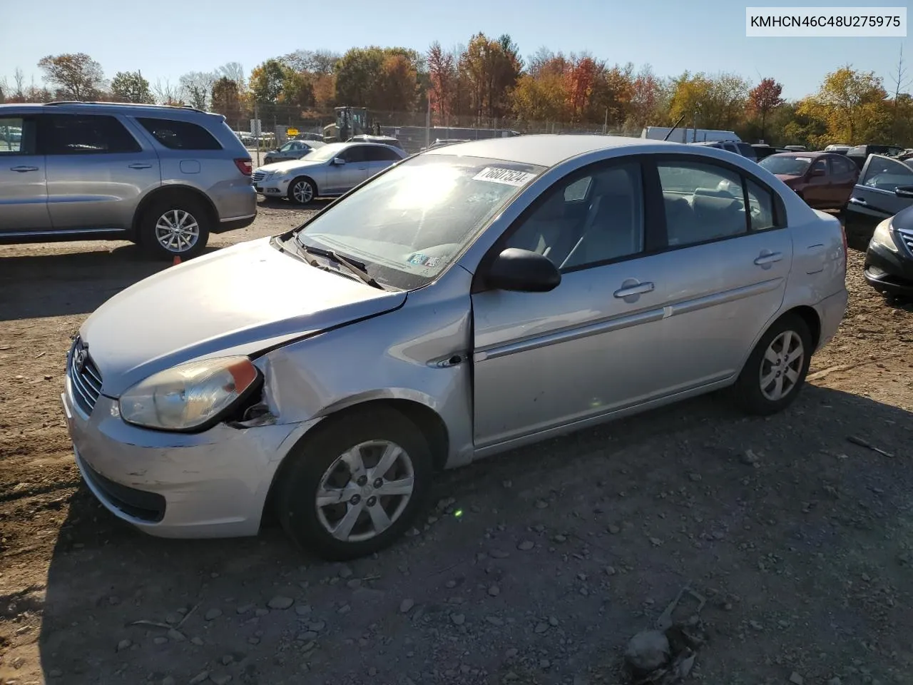 2008 Hyundai Accent Gls VIN: KMHCN46C48U275975 Lot: 76607524