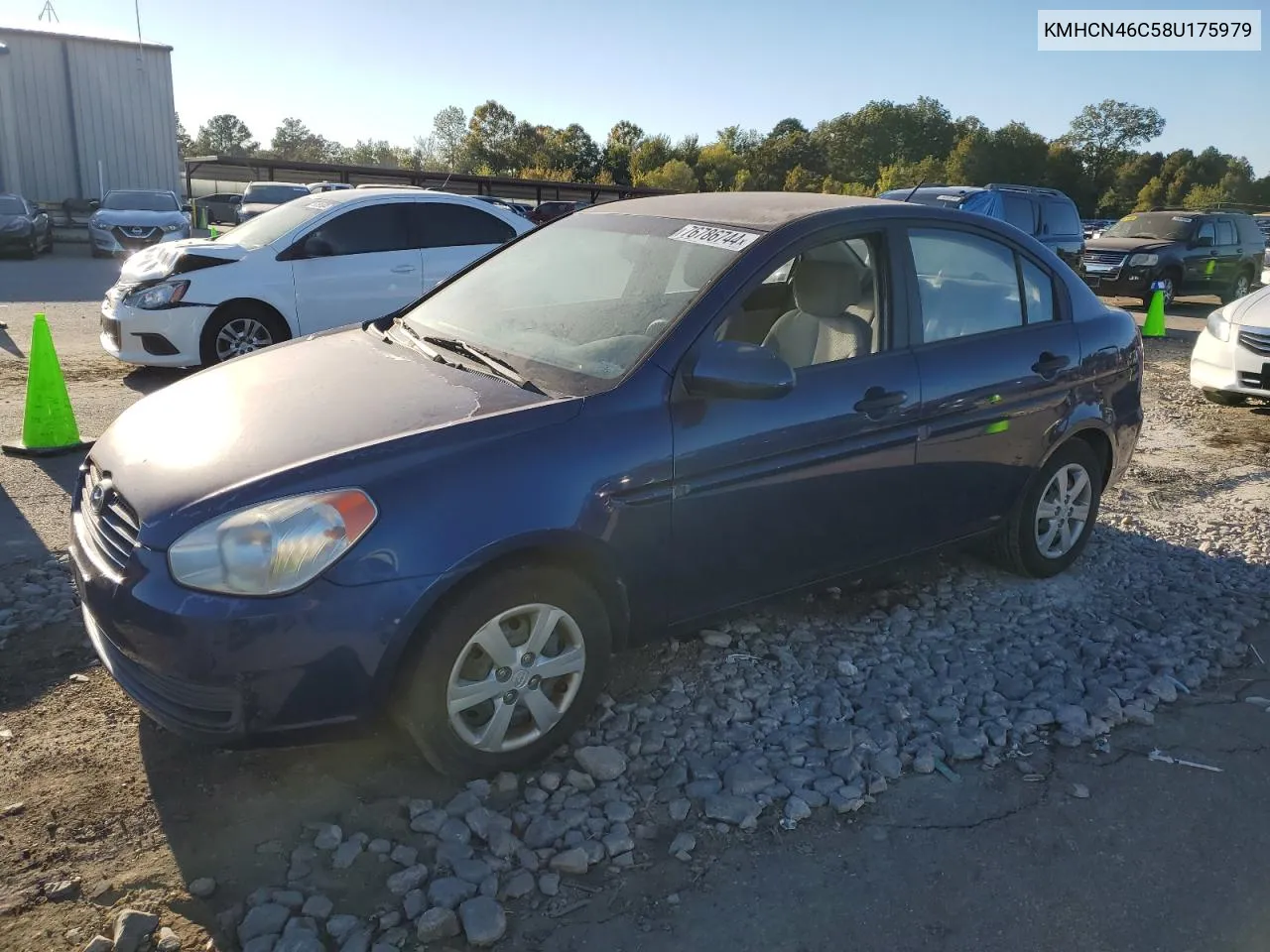 2008 Hyundai Accent Gls VIN: KMHCN46C58U175979 Lot: 76786744