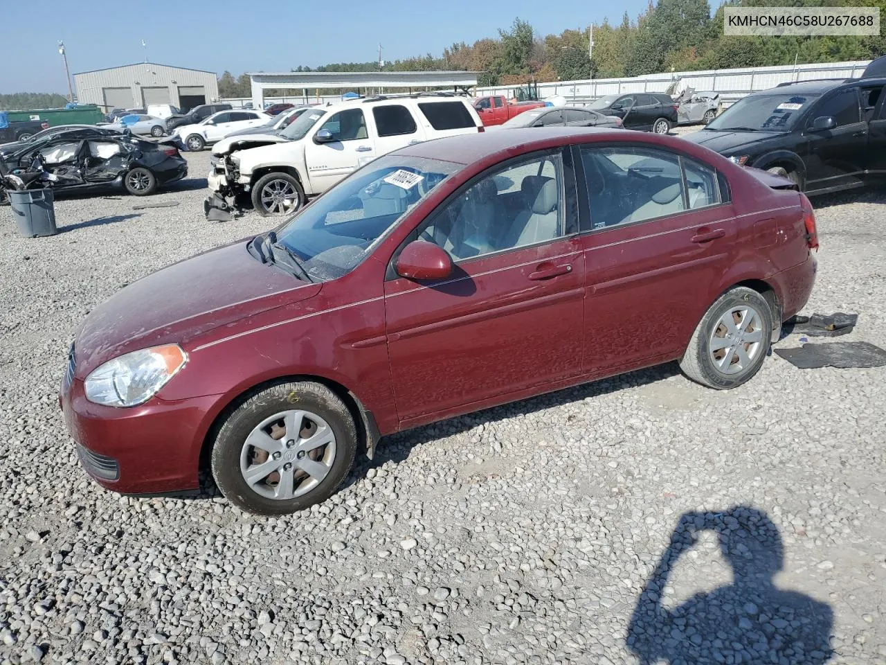 2008 Hyundai Accent Gls VIN: KMHCN46C58U267688 Lot: 76886244