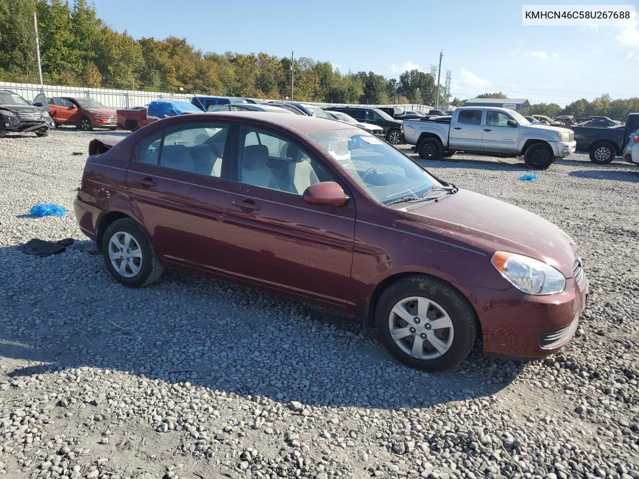 2008 Hyundai Accent Gls VIN: KMHCN46C58U267688 Lot: 76886244