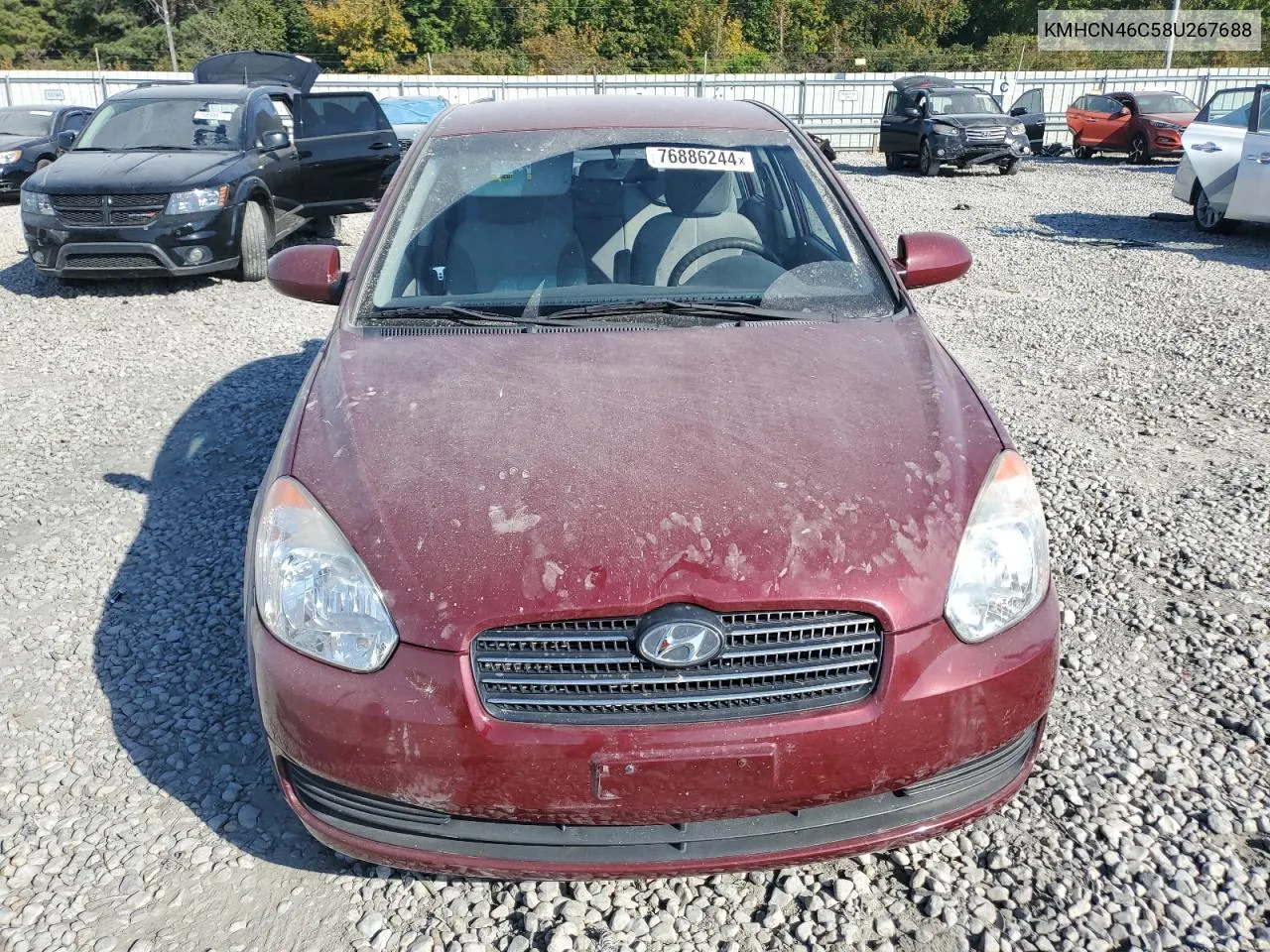 2008 Hyundai Accent Gls VIN: KMHCN46C58U267688 Lot: 76886244