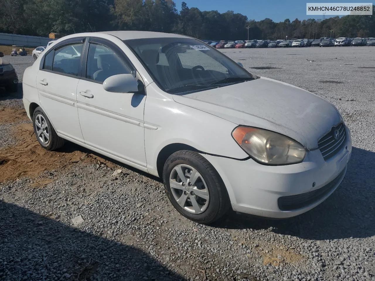 2008 Hyundai Accent Gls VIN: KMHCN46C78U248852 Lot: 77483484