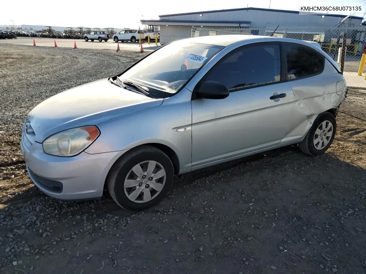 2008 Hyundai Accent Gs VIN: KMHCM36C68U073135 Lot: 77705584