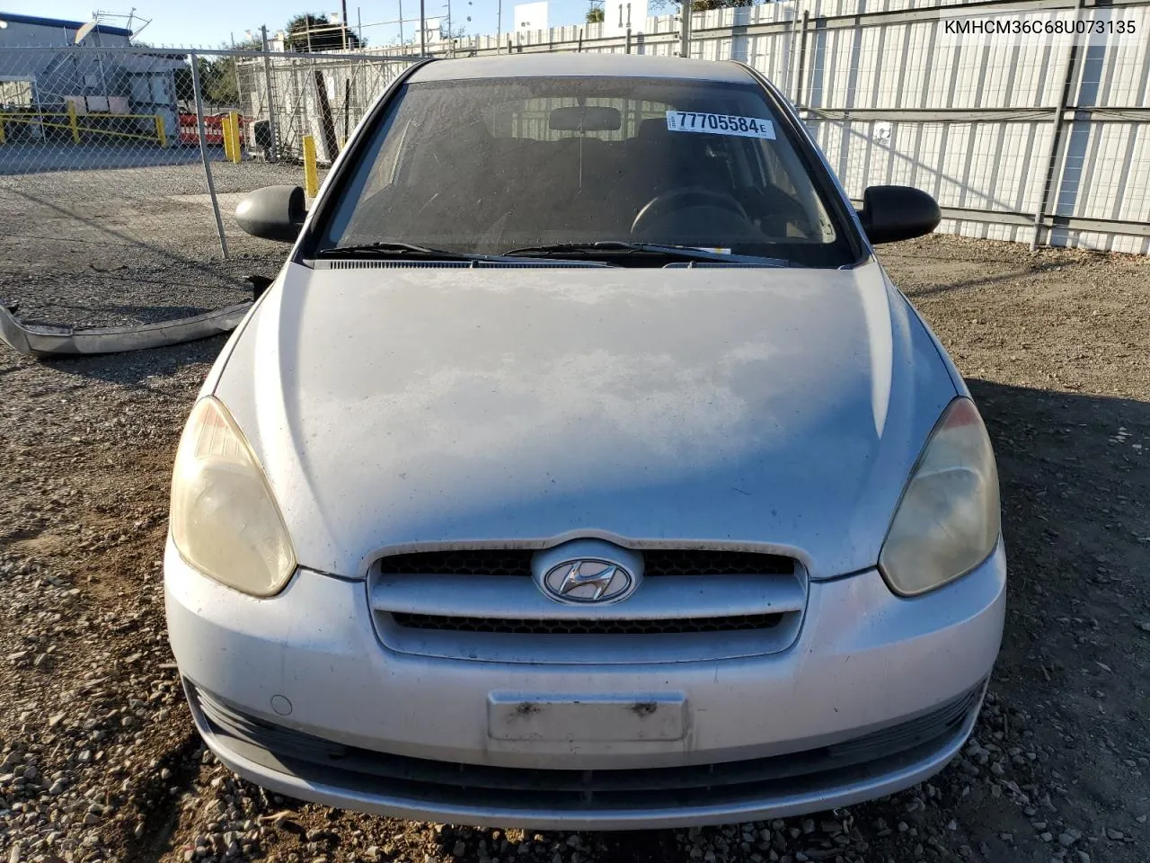 2008 Hyundai Accent Gs VIN: KMHCM36C68U073135 Lot: 77705584