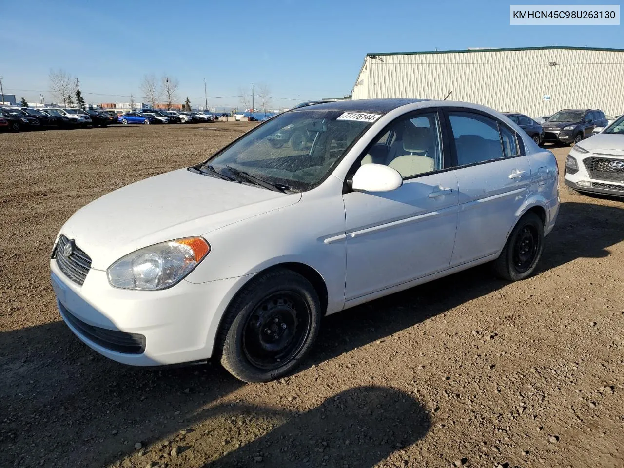 2008 Hyundai Accent Gls VIN: KMHCN45C98U263130 Lot: 77775144