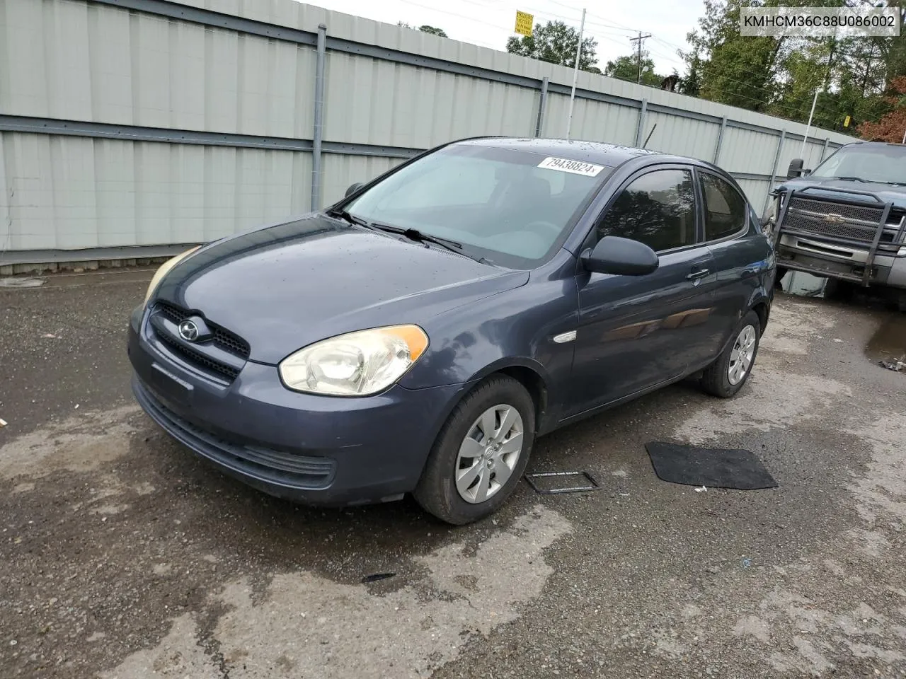 2008 Hyundai Accent Gs VIN: KMHCM36C88U086002 Lot: 79438824