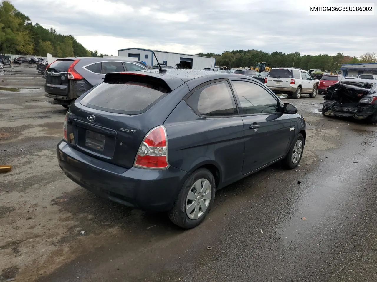 2008 Hyundai Accent Gs VIN: KMHCM36C88U086002 Lot: 79438824