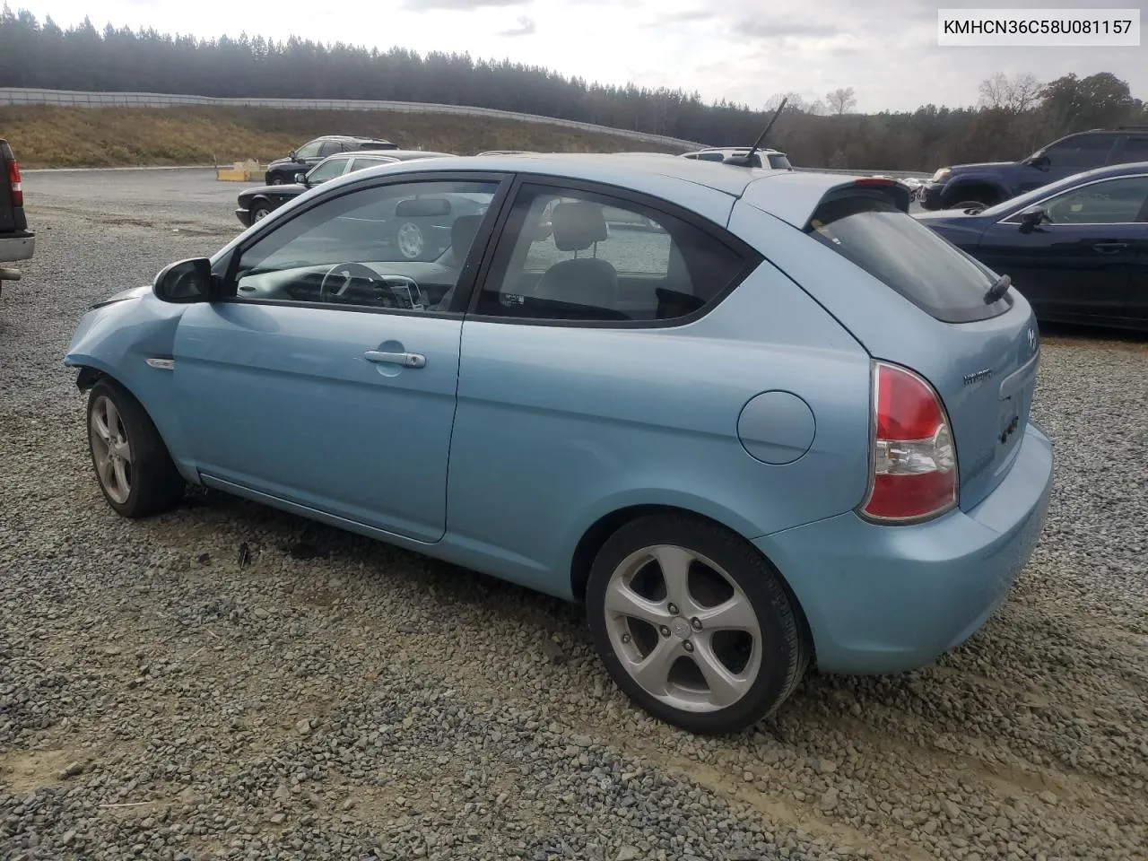 2008 Hyundai Accent Se VIN: KMHCN36C58U081157 Lot: 79918244