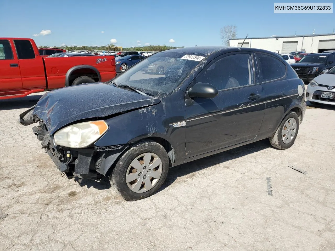 2009 Hyundai Accent Gs VIN: KMHCM36C69U132833 Lot: 72977394