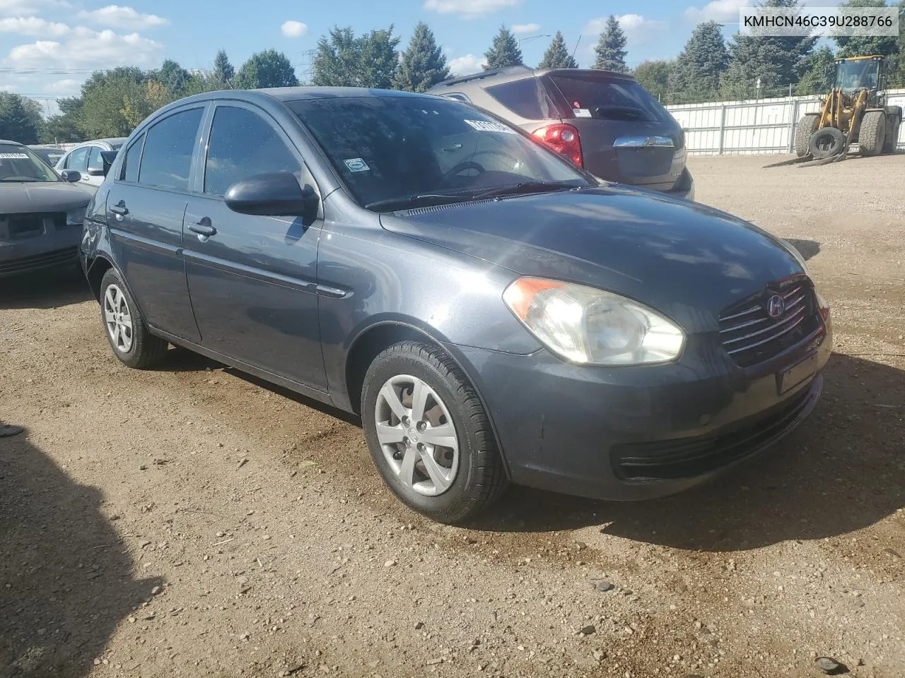 2009 Hyundai Accent Gls VIN: KMHCN46C39U288766 Lot: 73111784