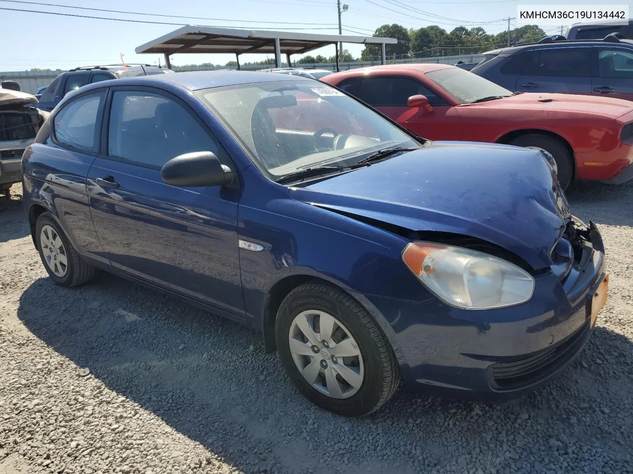 2009 Hyundai Accent Gs VIN: KMHCM36C19U134442 Lot: 74589794