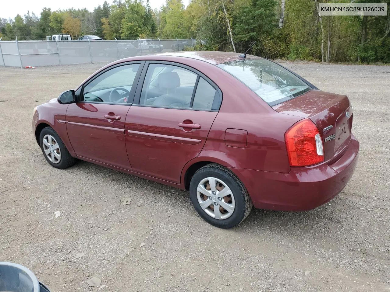 2009 Hyundai Accent Gls VIN: KMHCN45C89U326039 Lot: 74818154