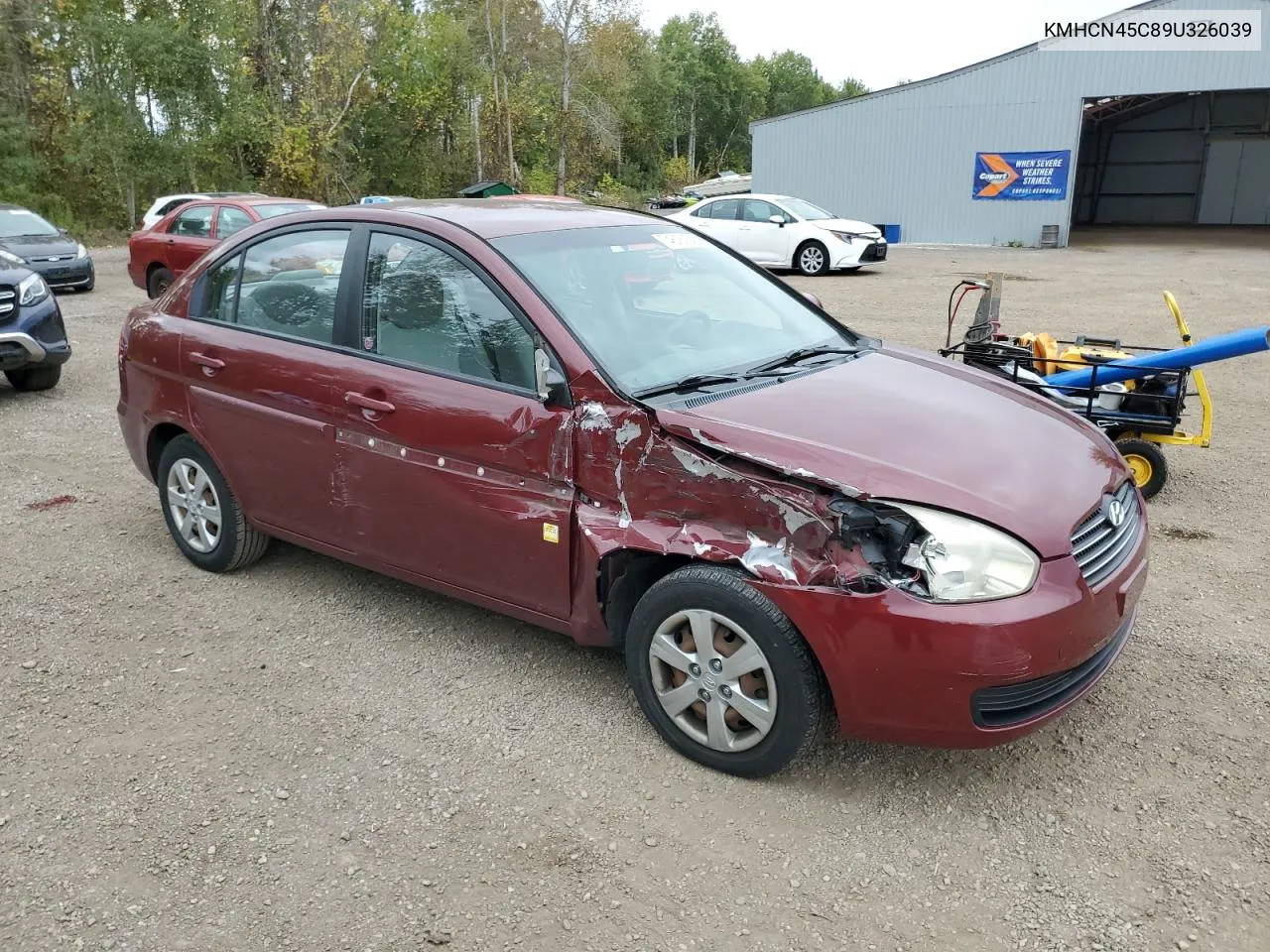 2009 Hyundai Accent Gls VIN: KMHCN45C89U326039 Lot: 74818154