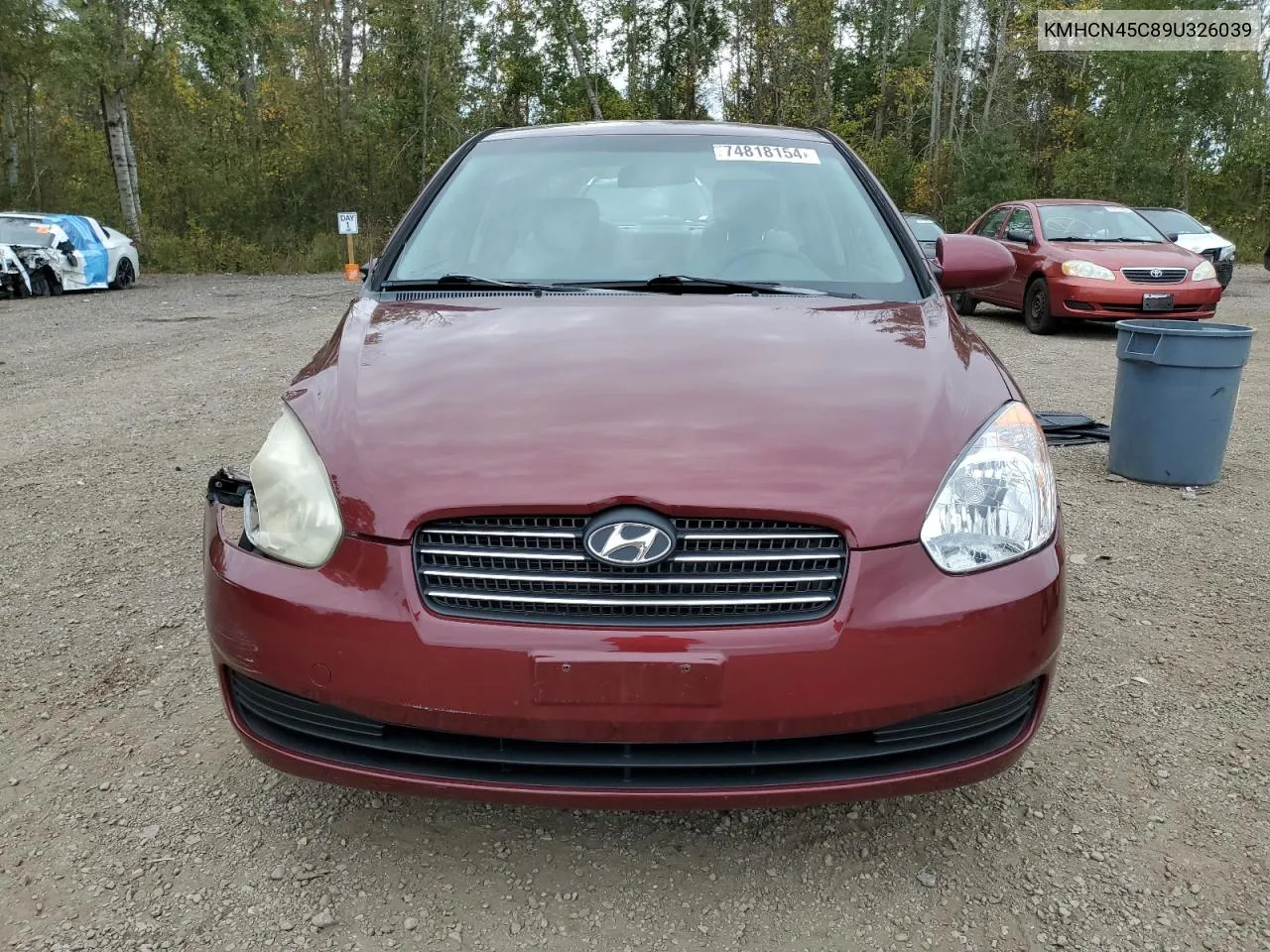 2009 Hyundai Accent Gls VIN: KMHCN45C89U326039 Lot: 74818154