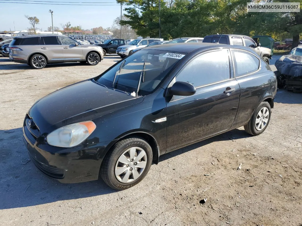 2009 Hyundai Accent Gs VIN: KMHCM36C59U116087 Lot: 76982584