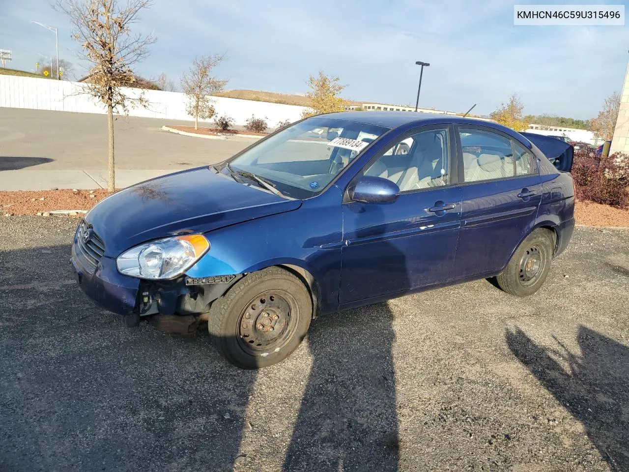 2009 Hyundai Accent Gls VIN: KMHCN46C59U315496 Lot: 77889134