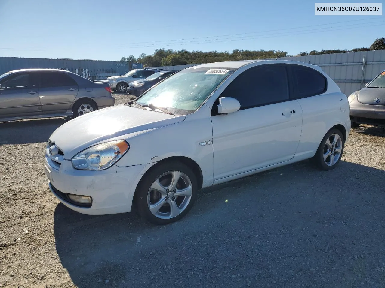 2009 Hyundai Accent Se VIN: KMHCN36C09U126037 Lot: 80052654