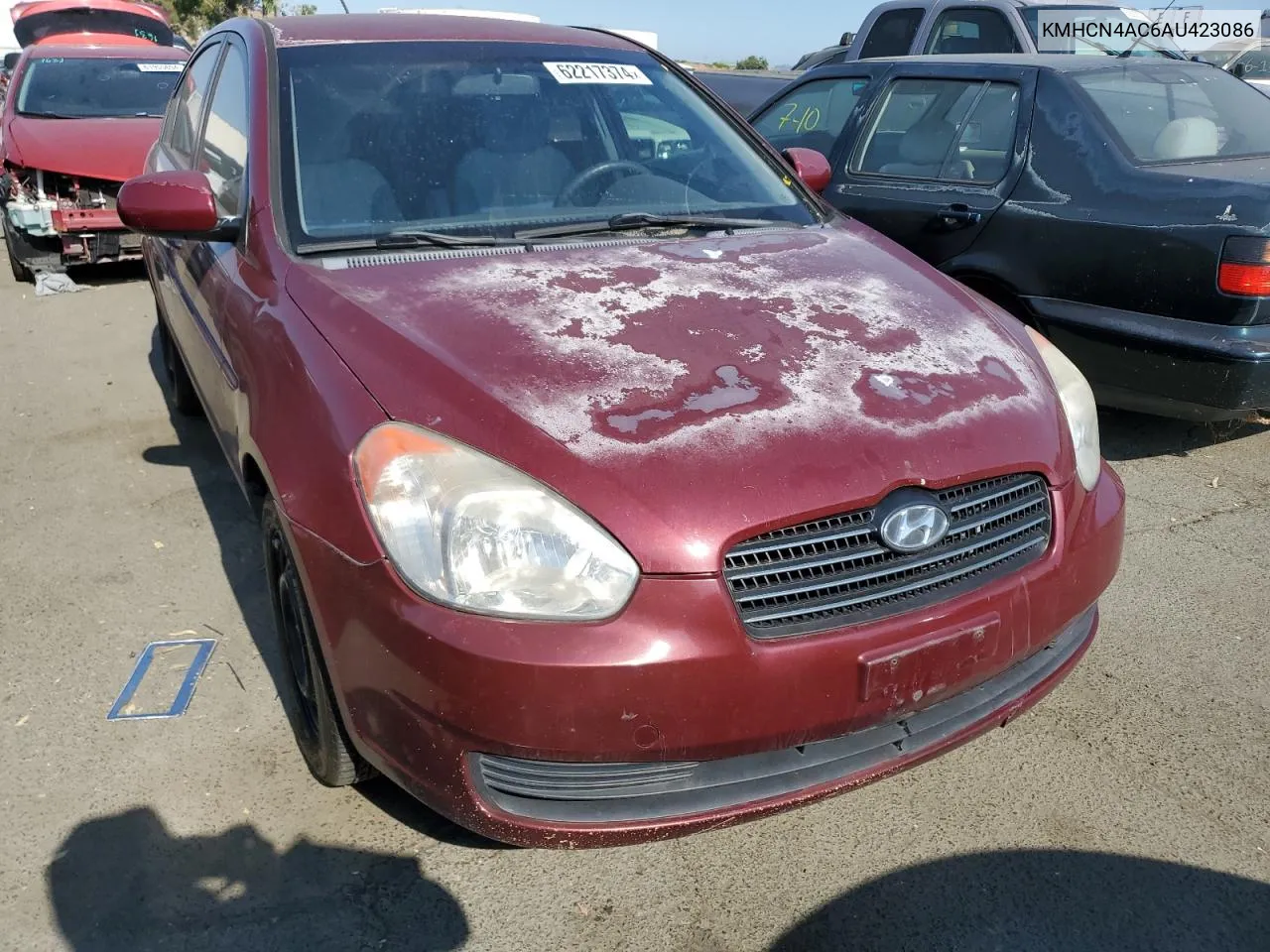 2010 Hyundai Accent Gls VIN: KMHCN4AC6AU423086 Lot: 62217374