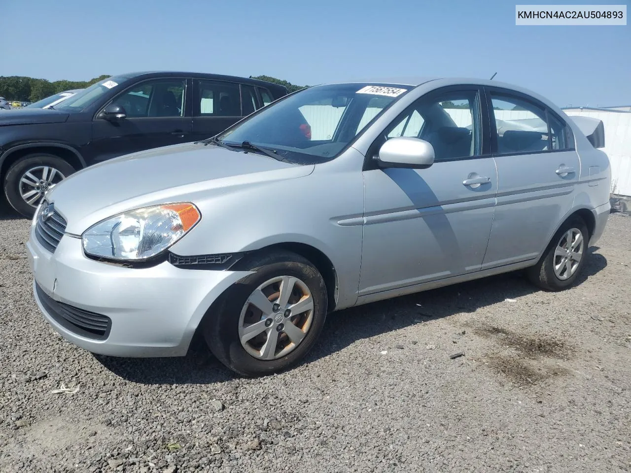 2010 Hyundai Accent Gls VIN: KMHCN4AC2AU504893 Lot: 71567554