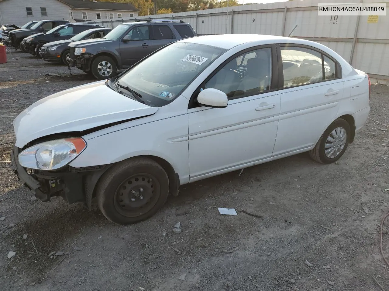 2010 Hyundai Accent Gls VIN: KMHCN4AC6AU488049 Lot: 75496004