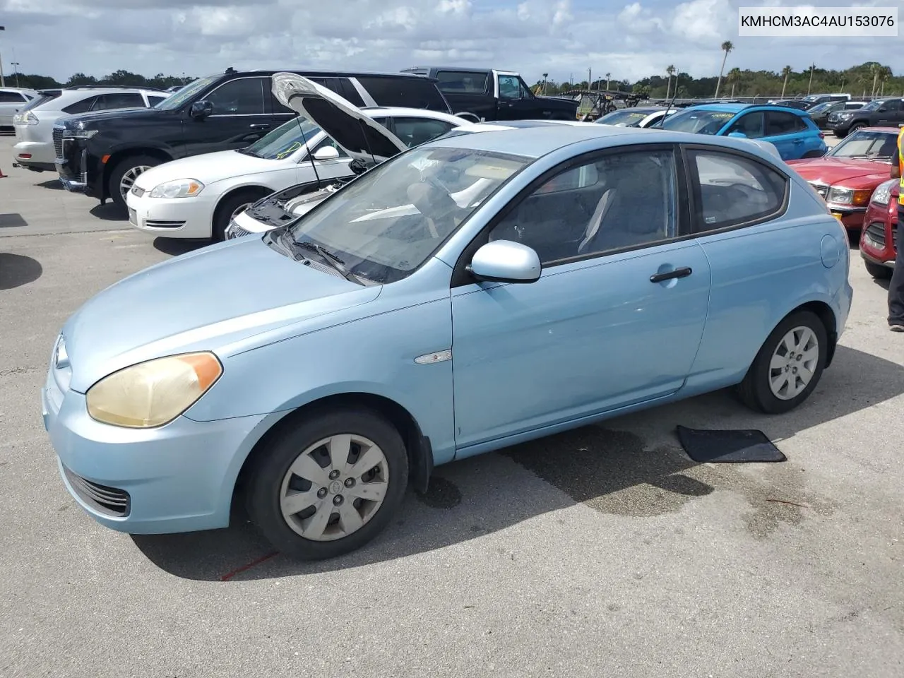 2010 Hyundai Accent Blue VIN: KMHCM3AC4AU153076 Lot: 76299444