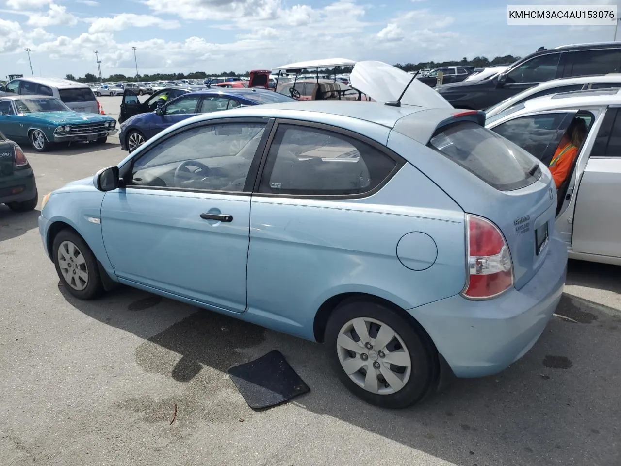 KMHCM3AC4AU153076 2010 Hyundai Accent Blue