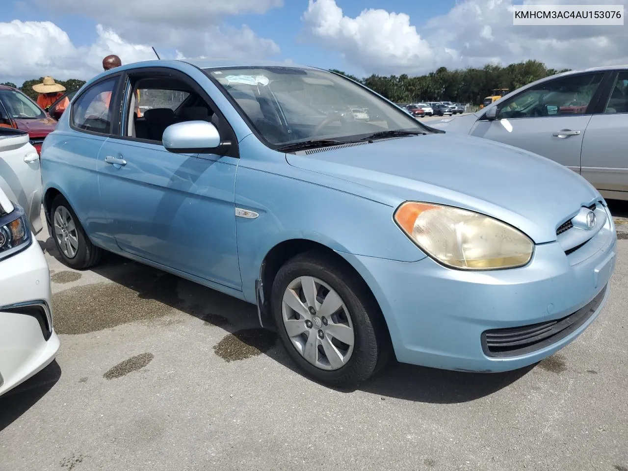 2010 Hyundai Accent Blue VIN: KMHCM3AC4AU153076 Lot: 76299444