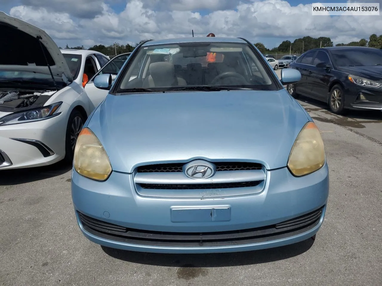 2010 Hyundai Accent Blue VIN: KMHCM3AC4AU153076 Lot: 76299444