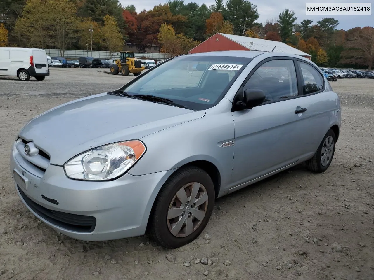 2010 Hyundai Accent Blue VIN: KMHCM3AC8AU182418 Lot: 77564514