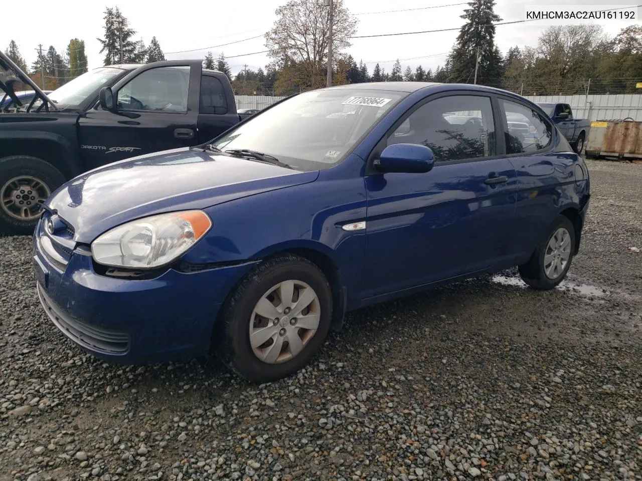 2010 Hyundai Accent Blue VIN: KMHCM3AC2AU161192 Lot: 77768964