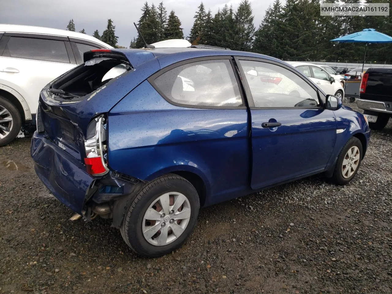 2010 Hyundai Accent Blue VIN: KMHCM3AC2AU161192 Lot: 77768964