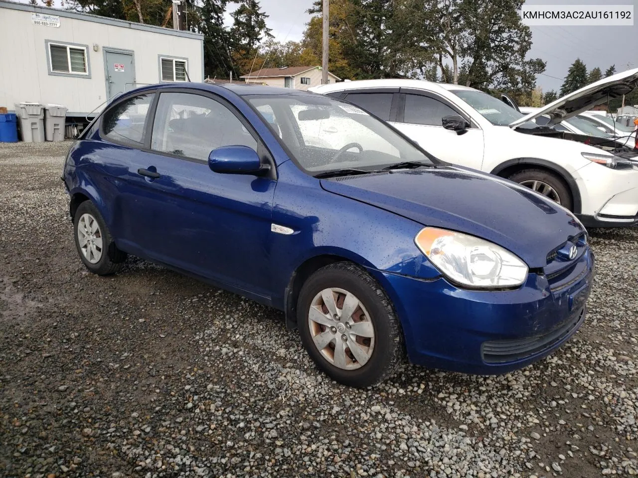 2010 Hyundai Accent Blue VIN: KMHCM3AC2AU161192 Lot: 77768964