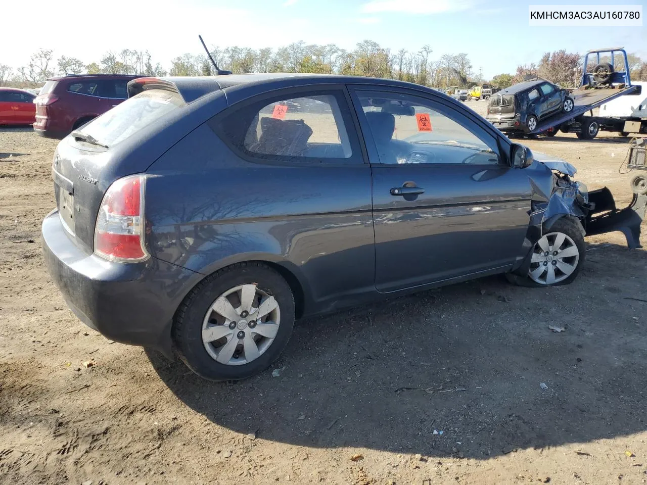 2010 Hyundai Accent Blue VIN: KMHCM3AC3AU160780 Lot: 78606534