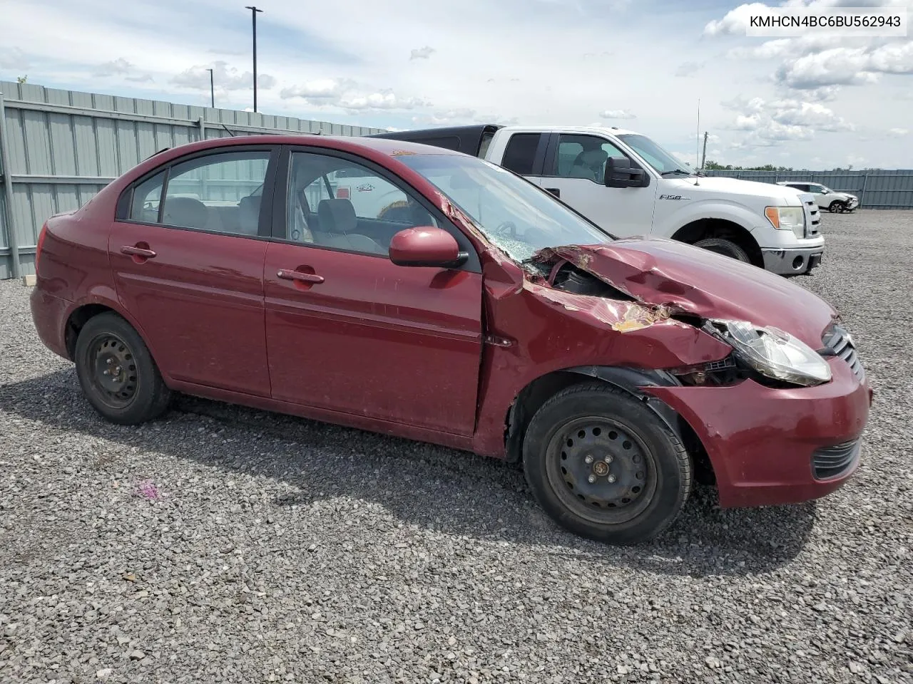 2011 Hyundai Accent Gls VIN: KMHCN4BC6BU562943 Lot: 60401654