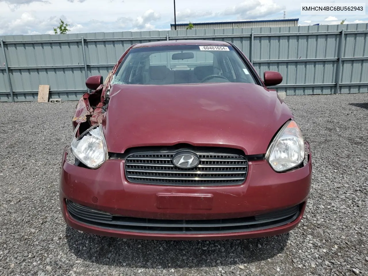 2011 Hyundai Accent Gls VIN: KMHCN4BC6BU562943 Lot: 60401654