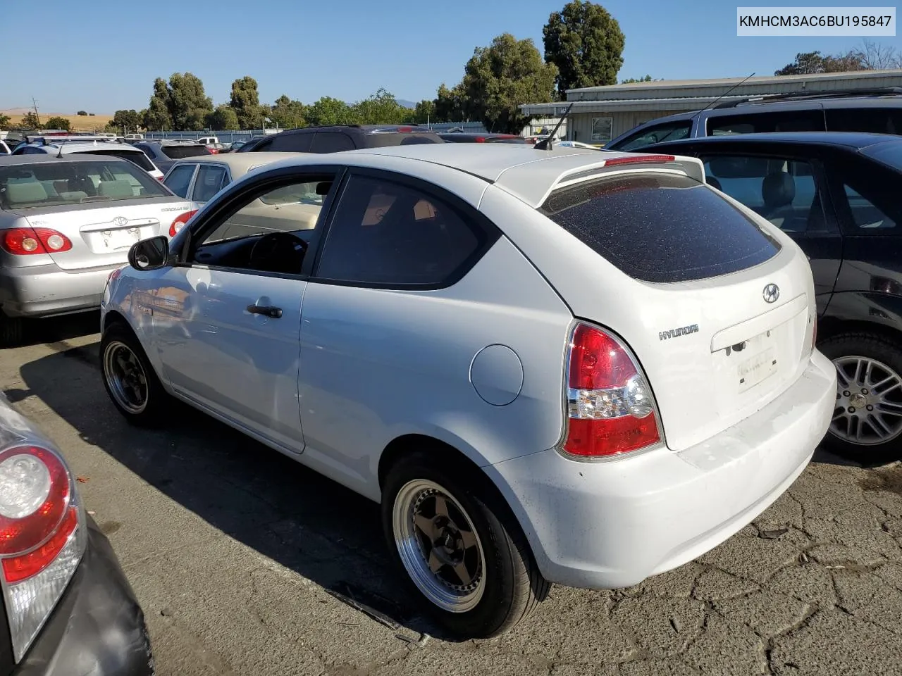 2011 Hyundai Accent Gl VIN: KMHCM3AC6BU195847 Lot: 66367414