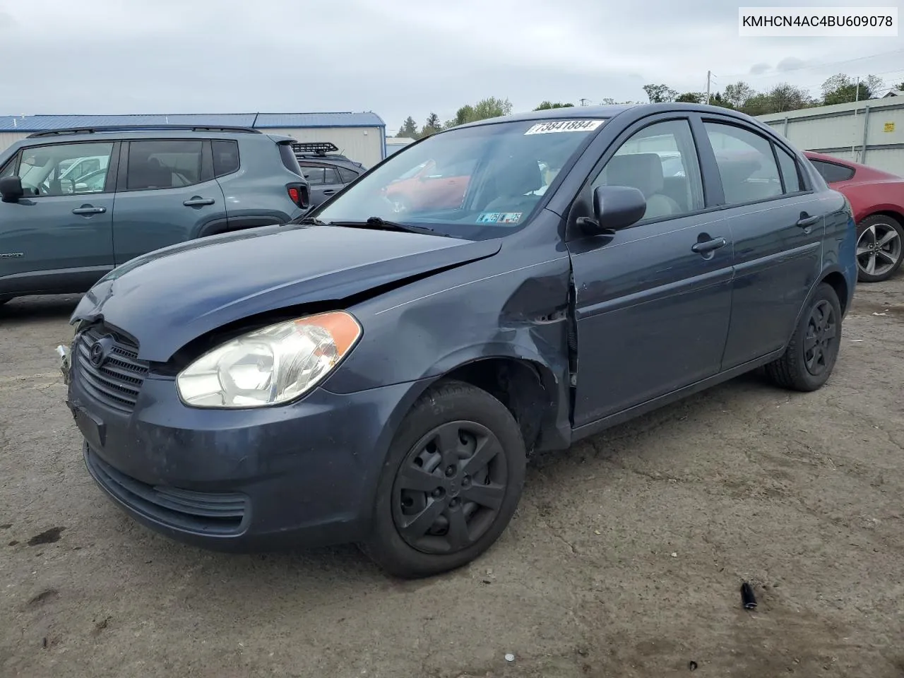 2011 Hyundai Accent Gls VIN: KMHCN4AC4BU609078 Lot: 73841884