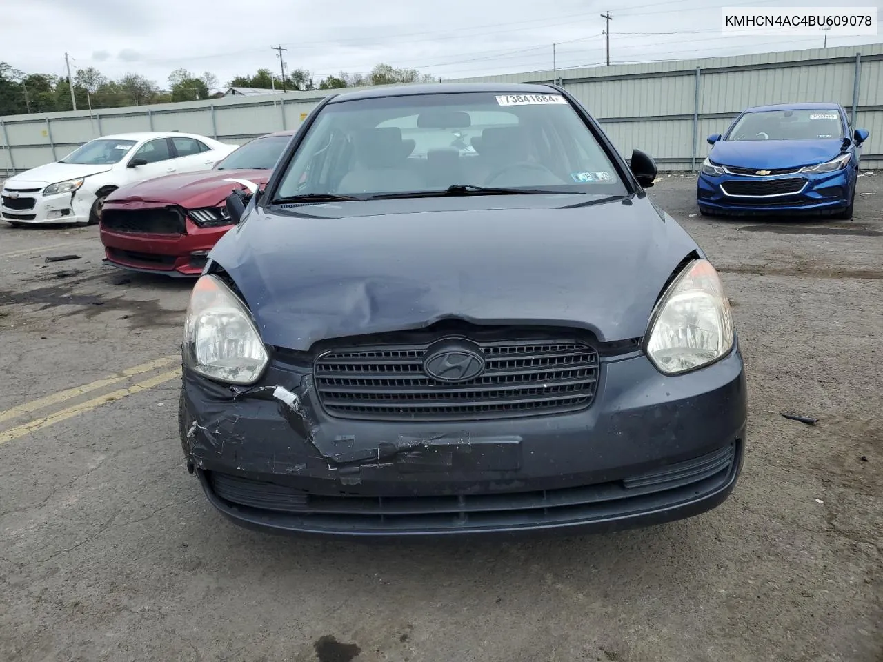 2011 Hyundai Accent Gls VIN: KMHCN4AC4BU609078 Lot: 73841884