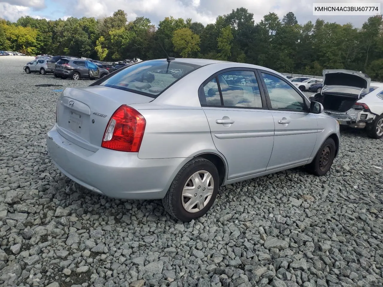 2011 Hyundai Accent Gls VIN: KMHCN4AC3BU607774 Lot: 74016044