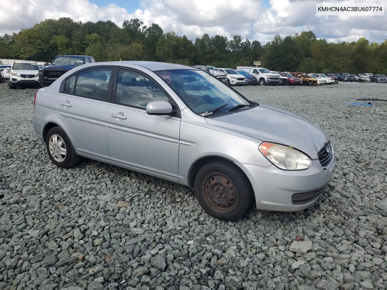 2011 Hyundai Accent Gls VIN: KMHCN4AC3BU607774 Lot: 74016044