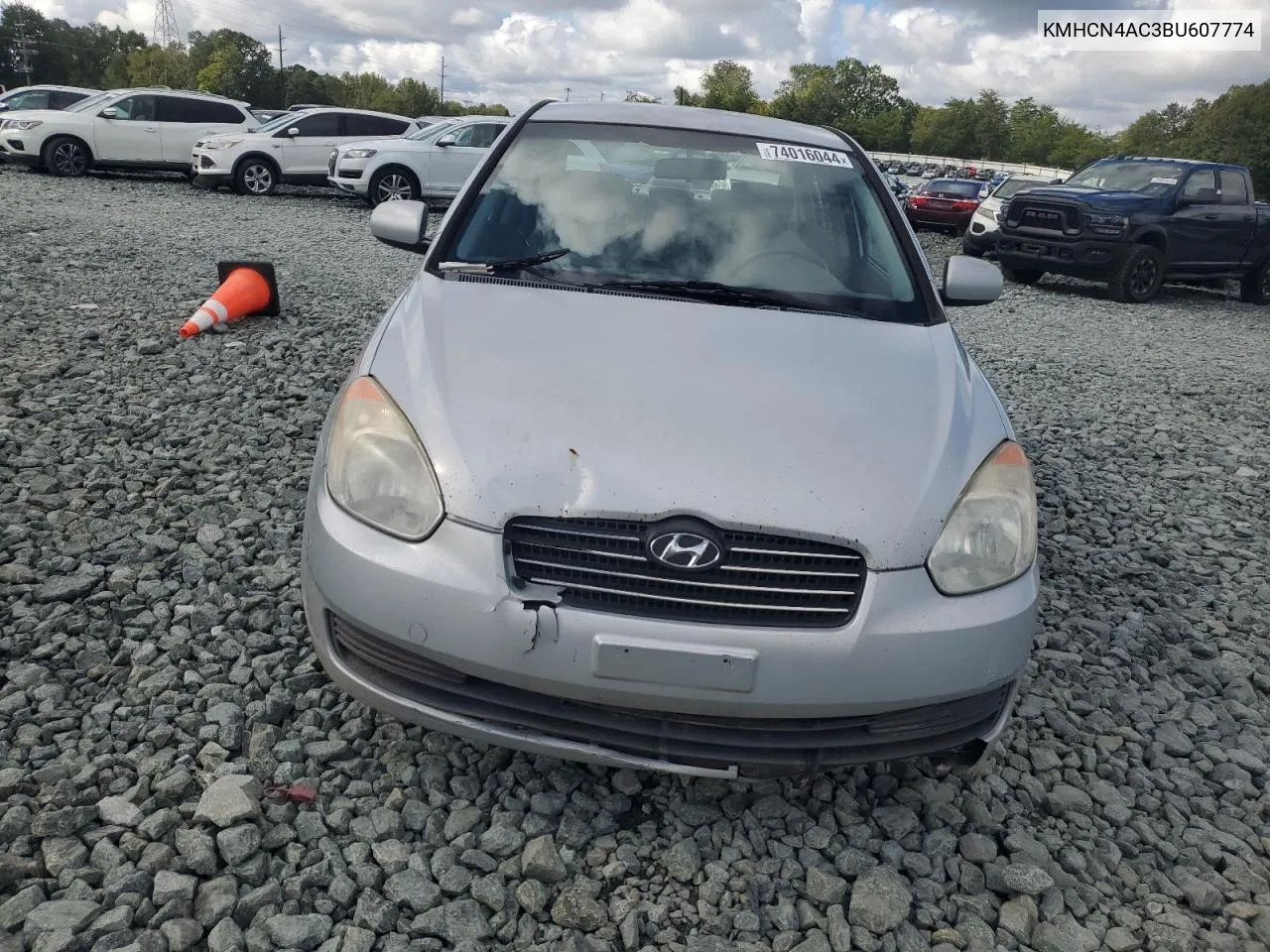 2011 Hyundai Accent Gls VIN: KMHCN4AC3BU607774 Lot: 74016044