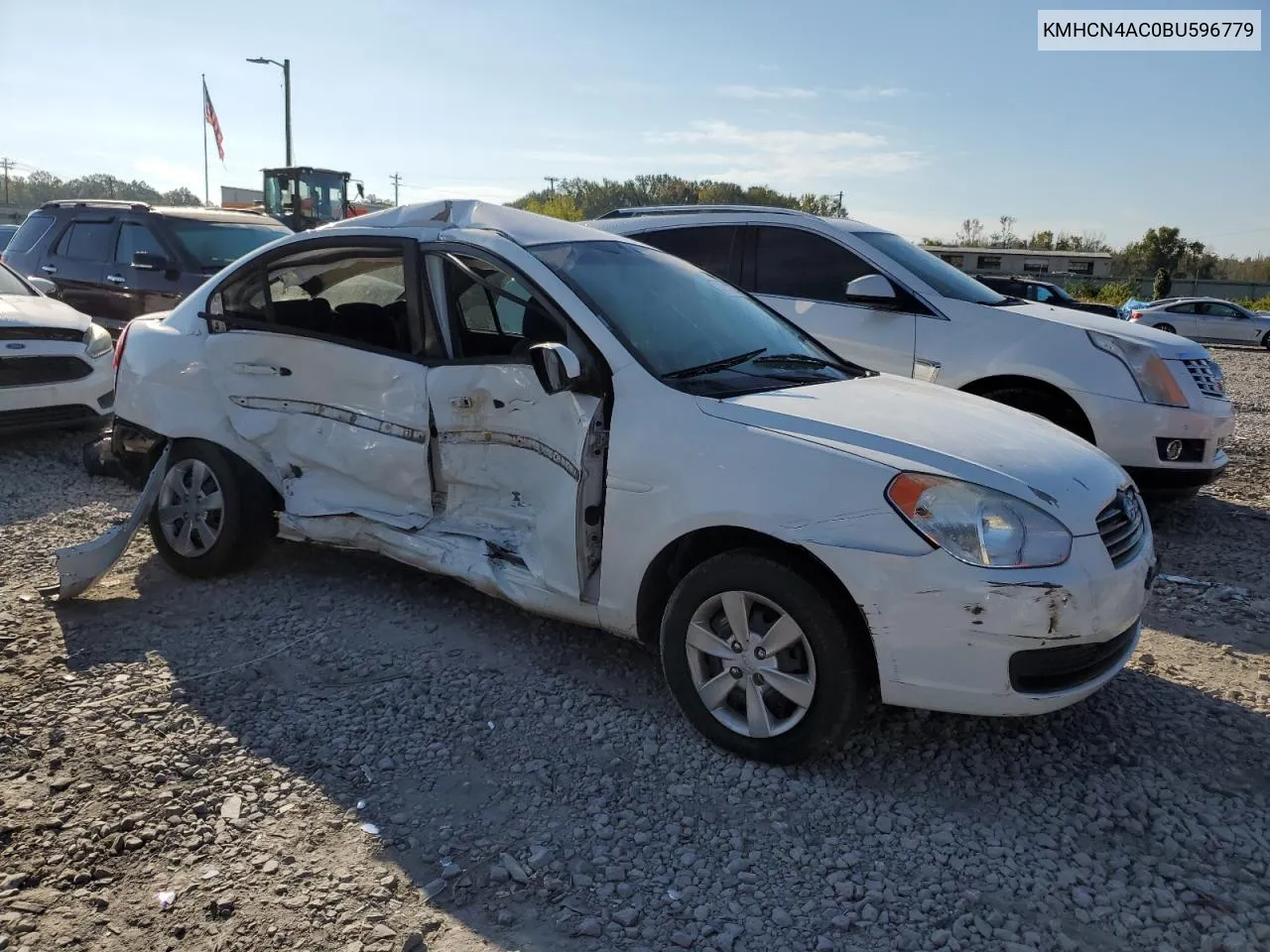 2011 Hyundai Accent Gls VIN: KMHCN4AC0BU596779 Lot: 74252774