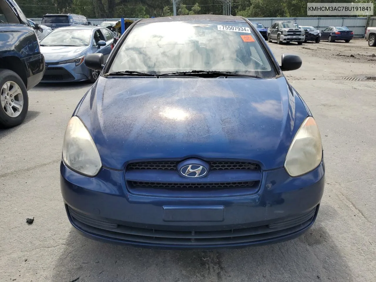 2011 Hyundai Accent Gl VIN: KMHCM3AC7BU191841 Lot: 75507934