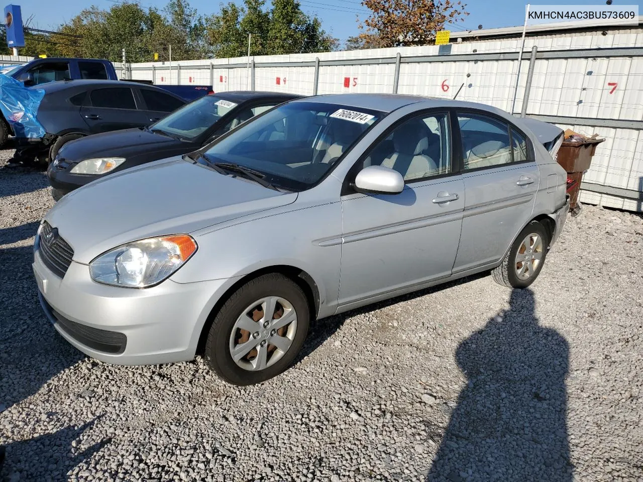 2011 Hyundai Accent Gls VIN: KMHCN4AC3BU573609 Lot: 76062014